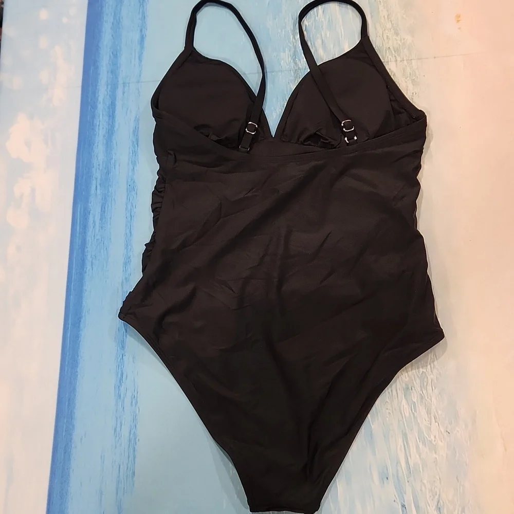 CUPSHE Classic Black One-Piece Swimsuit - Picture 4 of 5
